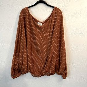 Burnt Orange dolman sleeve blouse 2xl